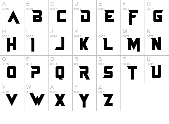 Just In The Firestorm Regular uppercase A-Z preview