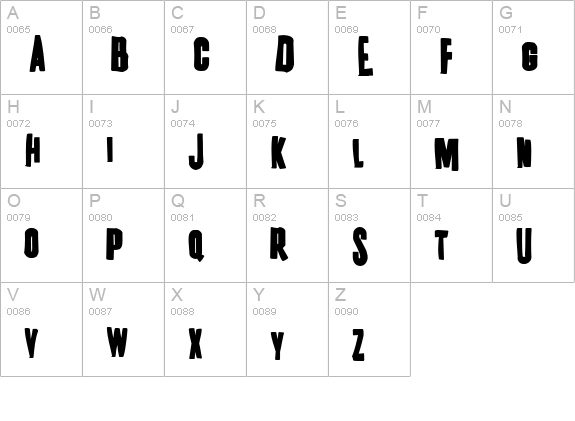 K.P. Duty Crusty JL uppercase A-Z preview