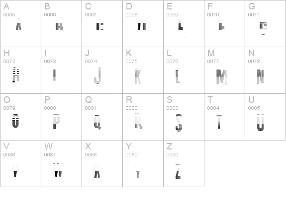 K.P. Duty Gray JL uppercase A-Z preview