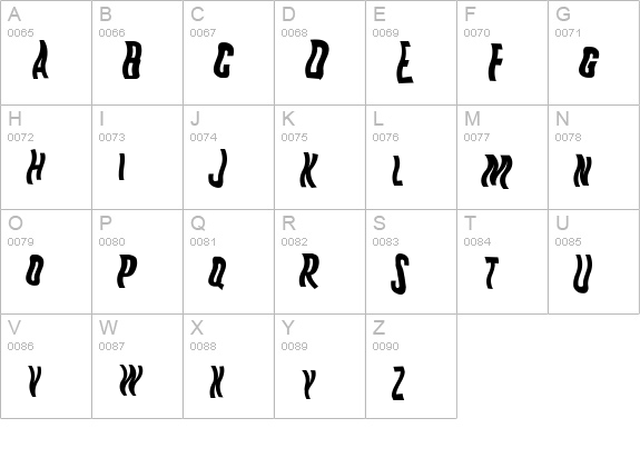 K.P. Duty Wave JL uppercase A-Z preview