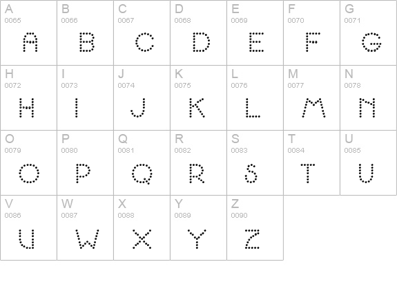 K22 Spotty Face uppercase A-Z preview