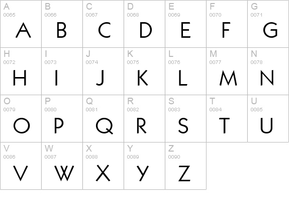 KabanaBook uppercase A-Z preview