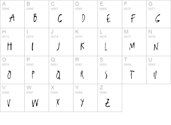 Kabanoss Normal uppercase A-Z preview