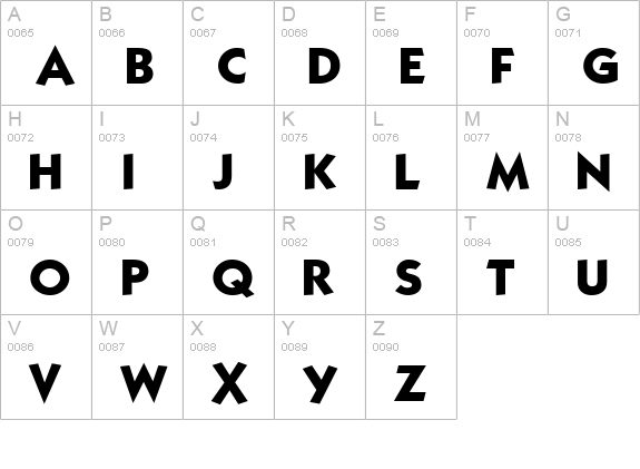 Kabel Book uppercase A-Z preview