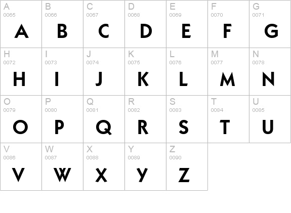 Kabel Demi BT uppercase A-Z preview