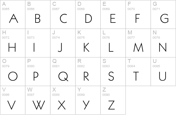 Kabel Xlight uppercase A-Z preview