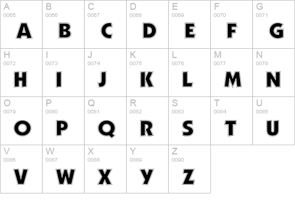 KabelContour uppercase A-Z preview