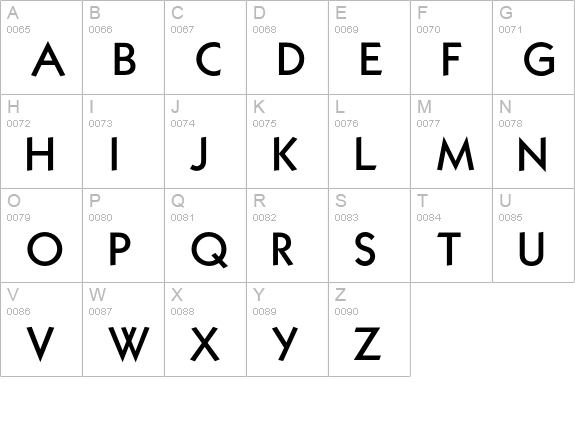 KabelMedium uppercase A-Z preview