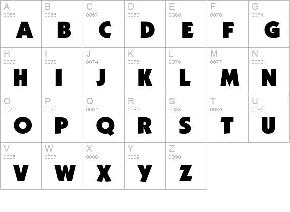 KabelUltra uppercase A-Z preview