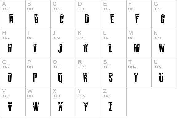 KABlokHeadJam uppercase A-Z preview