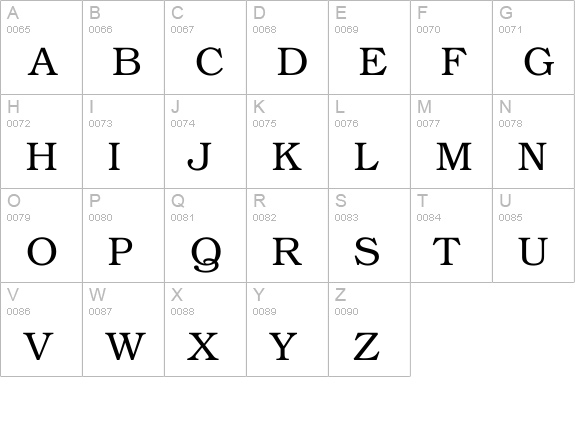 KacstDigital uppercase A-Z preview