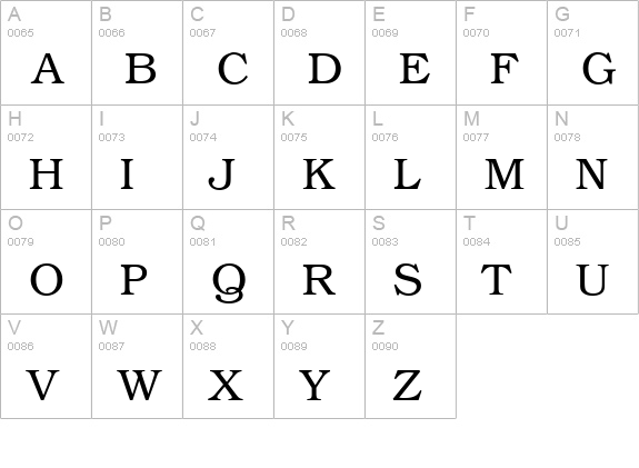 KacstOne uppercase A-Z preview