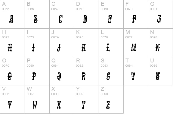 Kadonk-Regular uppercase A-Z preview