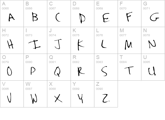 Kaela uppercase A-Z preview