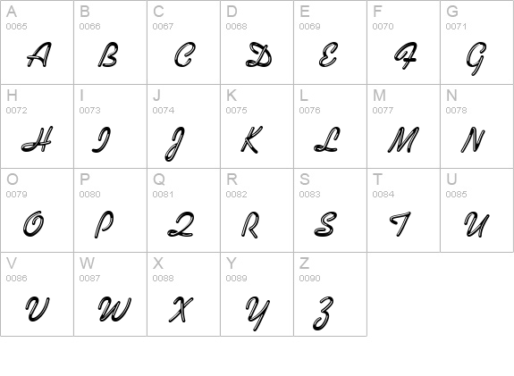 KaffeehausNeon uppercase A-Z preview