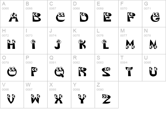 KAHorrible uppercase A-Z preview