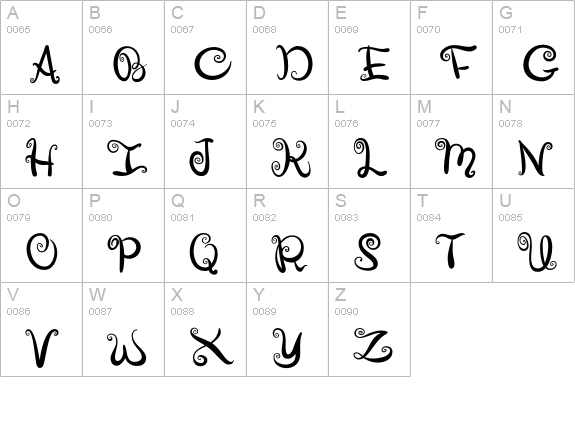 Kaixo uppercase A-Z preview