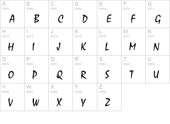 Kalahari uppercase A-Z preview