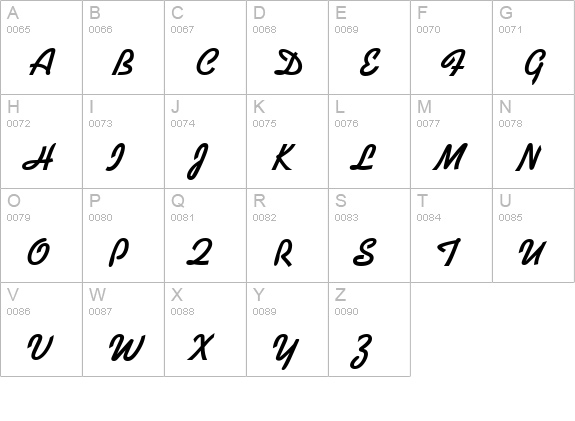 Kaleidoscope-Regular uppercase A-Z preview