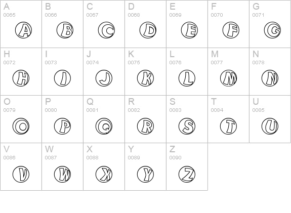 KAMarbleClear uppercase A-Z preview