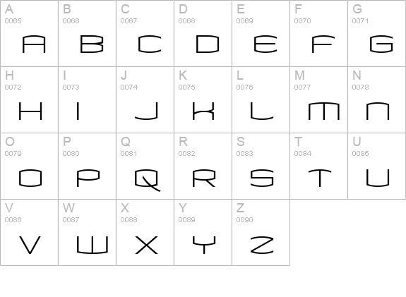 Kameleon Upper uppercase A-Z preview