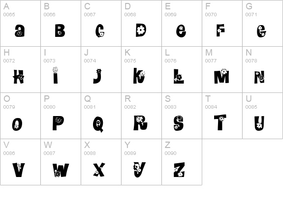 Kamille uppercase A-Z preview