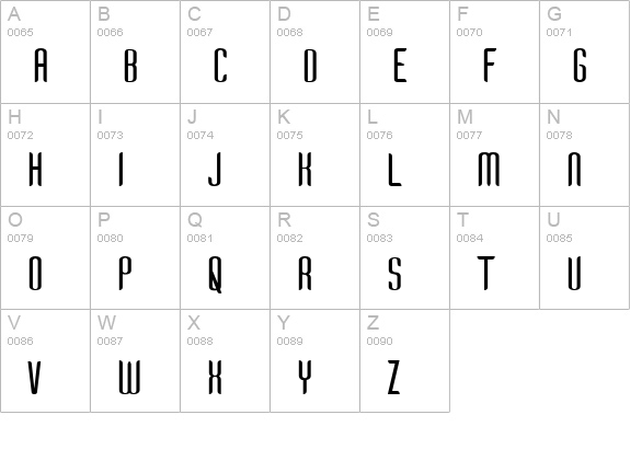 Kandide Unicase uppercase A-Z preview