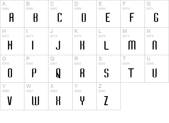 Kandide Unicase Wide uppercase A-Z preview