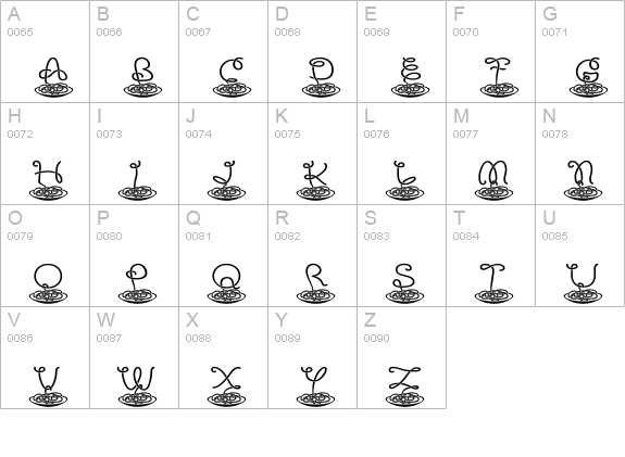 KAPastaAldente uppercase A-Z preview