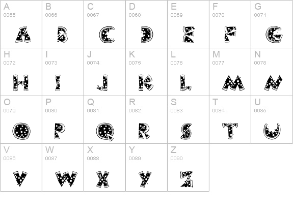 KAPizza uppercase A-Z preview