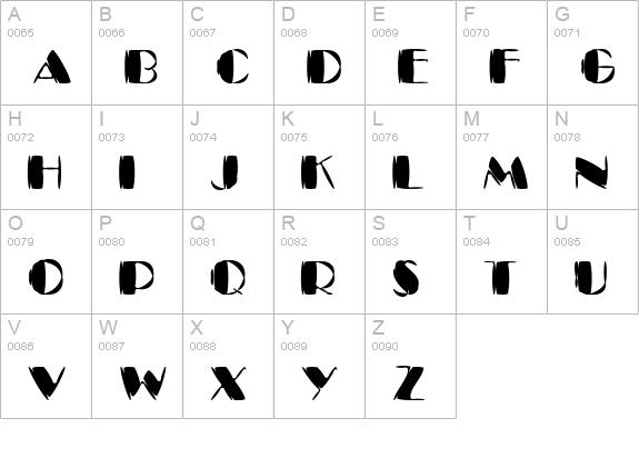 Kaptain Kurk uppercase A-Z preview