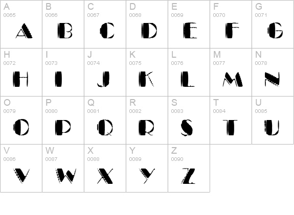 Kaptin Tribble Wound uppercase A-Z preview