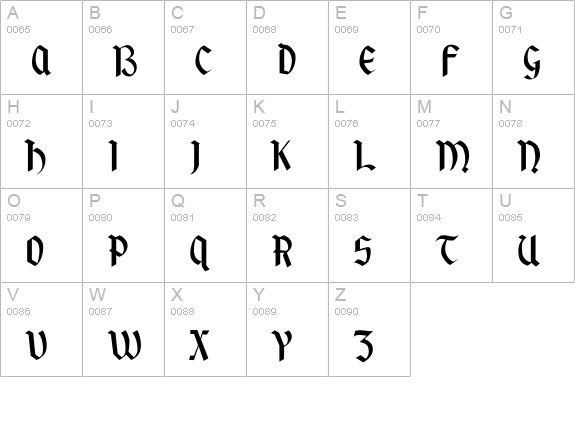 Kardinal uppercase A-Z preview