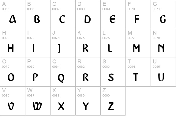 Karen-Medium uppercase A-Z preview