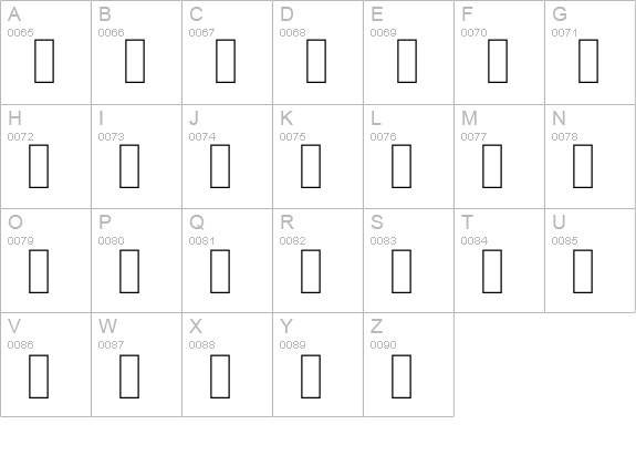 Karloff uppercase A-Z preview