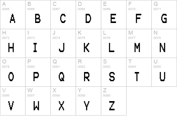 Karma Suture uppercase A-Z preview