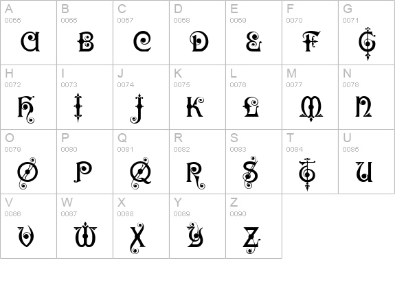 Karnac One  uppercase A-Z preview
