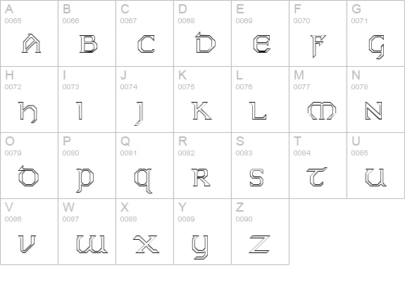 KarthagoOpen uppercase A-Z preview