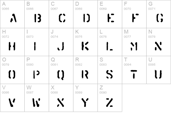 Karton uppercase A-Z preview