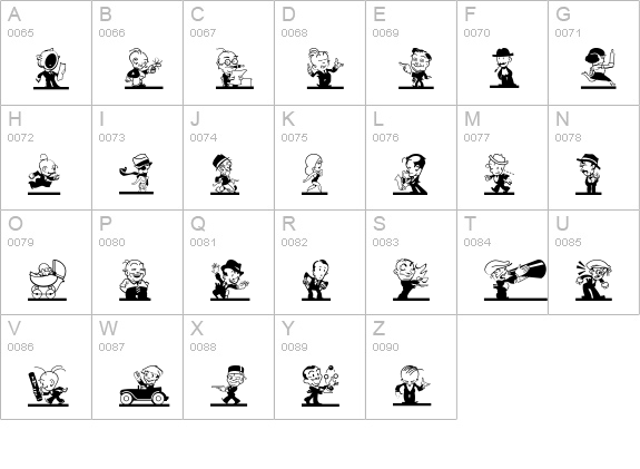 KartoonKutz2 uppercase A-Z preview