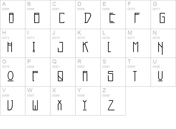 Kashner uppercase A-Z preview