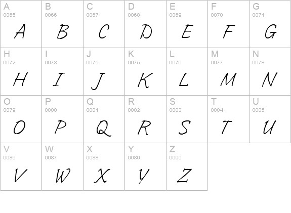 Kasimir uppercase A-Z preview