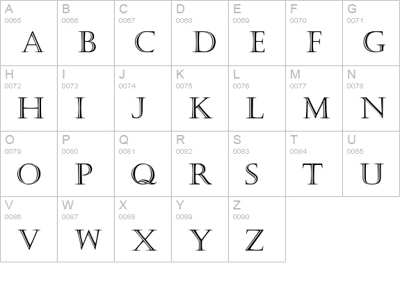 Kastellar Regular uppercase A-Z preview