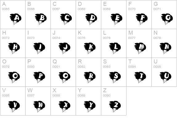 KAStorm uppercase A-Z preview