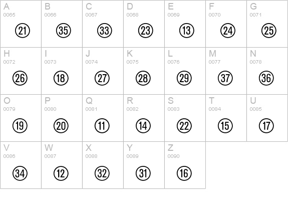 Katalogziffern Positiv uppercase A-Z preview