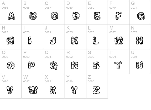 Katalyst active BRK uppercase A-Z preview