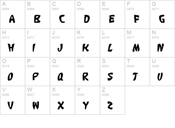 Katana uppercase A-Z preview
