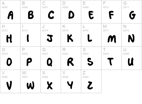 Katherine uppercase A-Z preview
