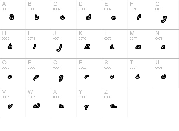 KathleenLowercase uppercase A-Z preview