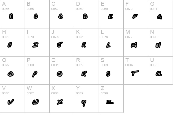 KathleenUppercase uppercase A-Z preview